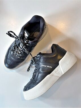 Naked Wolfe || Pixie Leather Sneakers Black 7‎